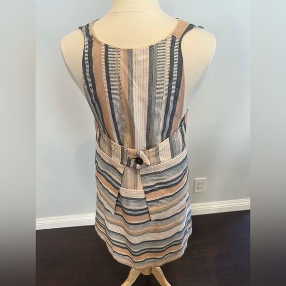 ROSETTA GETTY Striped White, Grey, Orange, Apron Halter Women's Top Size 10 - Picture 8 of 12